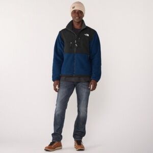 The North Face Retro Denali Black and Blue fleece full zip Jacket
